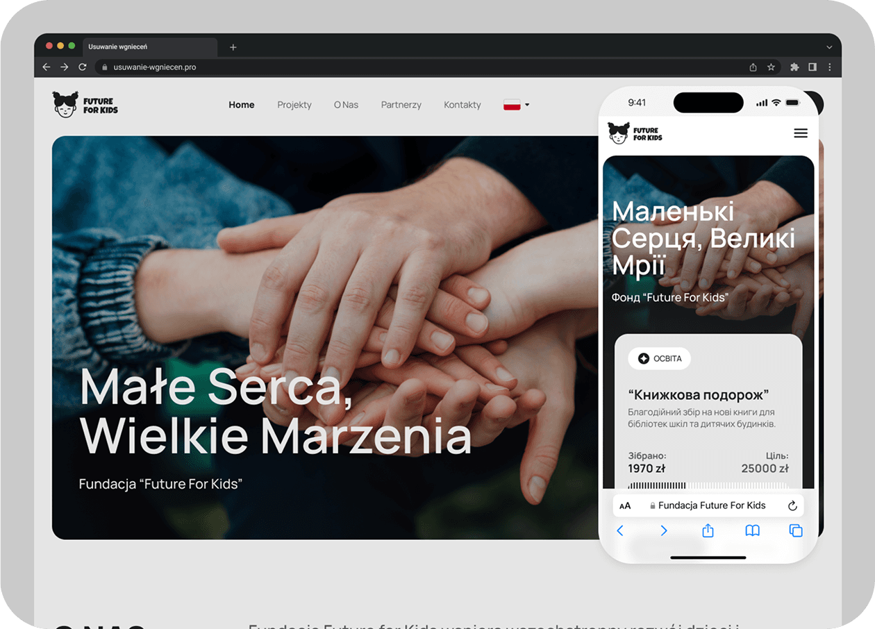 Explore a custom charity foundation website developed by Vizu.studio on Next.js. Super fast, beautifully designed and fully responsive with payment integration, admin panel, user accounts, reports and automations.